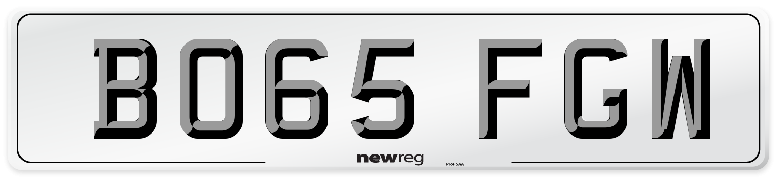 BO65 FGW Number Plate from New Reg